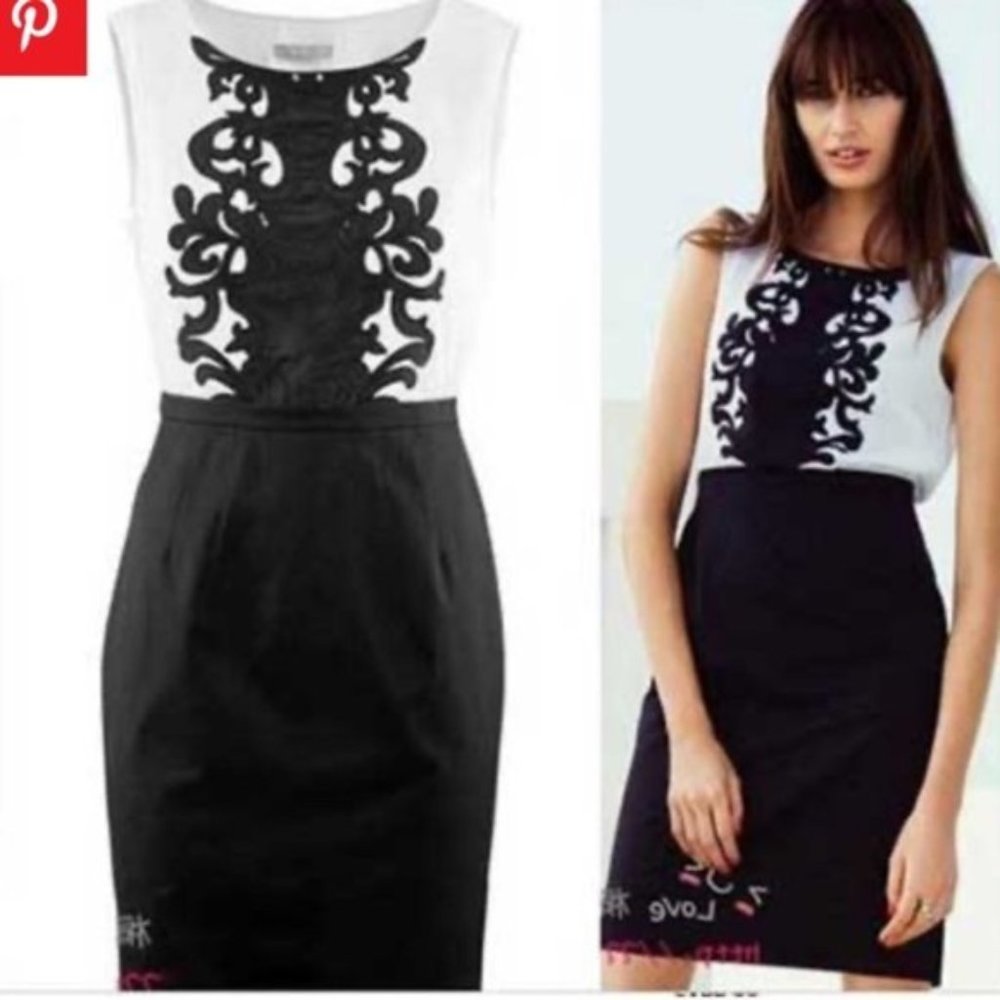 H&M black & white Dress Size 4